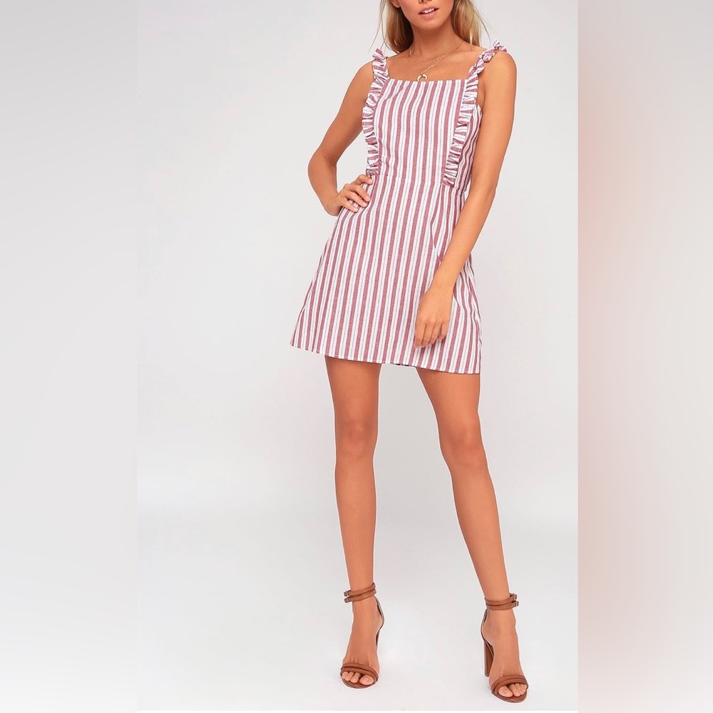 Lulu’s Acacia Red Striped Tie-Back Dress by the Fifth Label
